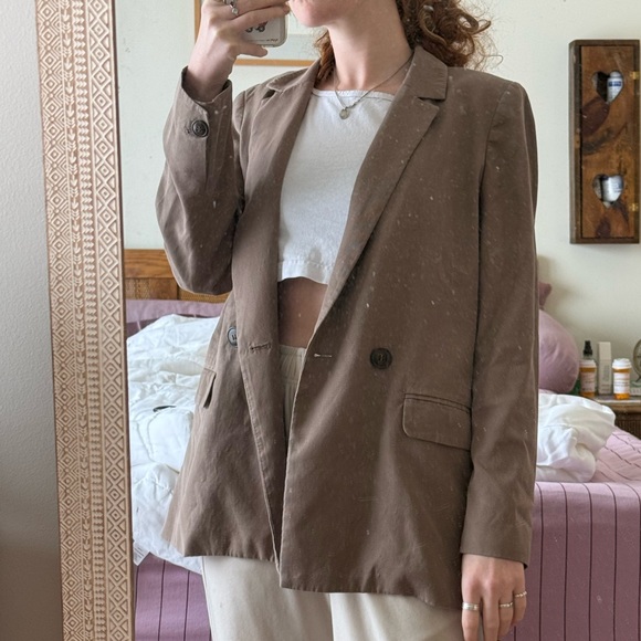 Madewell Jackets & Blazers - Madewell Taupe Notch-Lapel Blazer